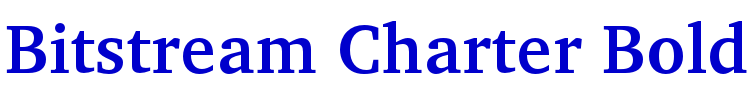 Bitstream Charter Bold 字体